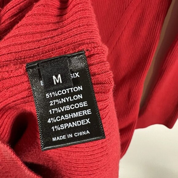 Eleven Six Dress Women's Medium Red Marla Bodycon Ribbed Sweater Maxi Cozy - Picture 10 of 14